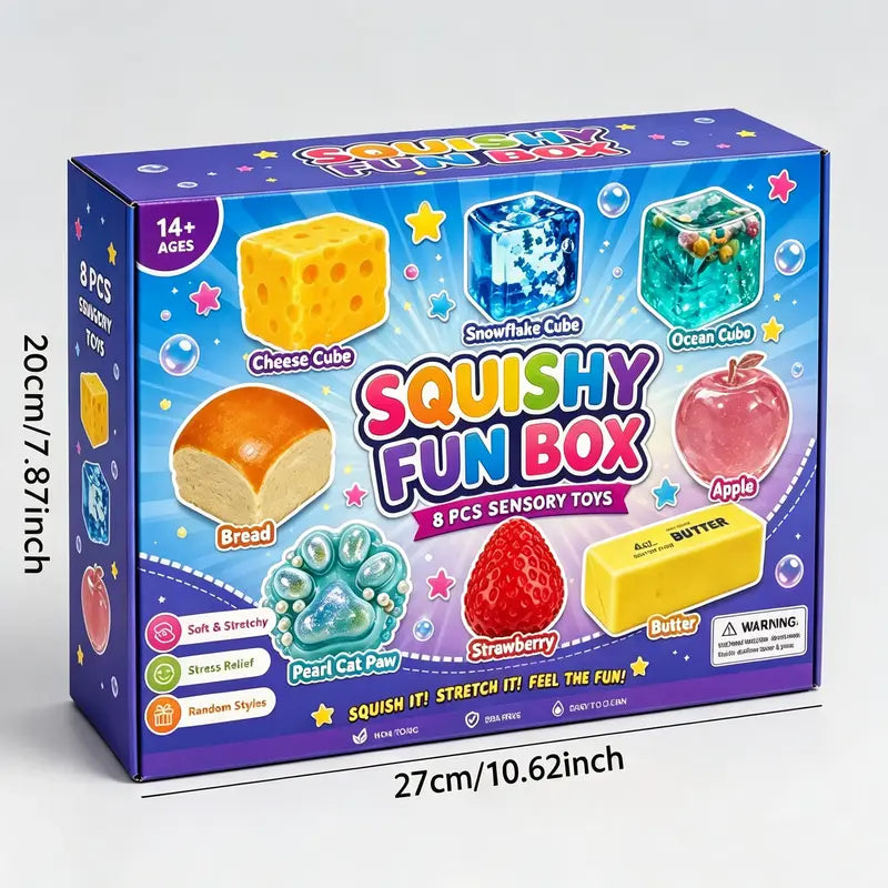 8pc Squishmee FunBox Sensory Set